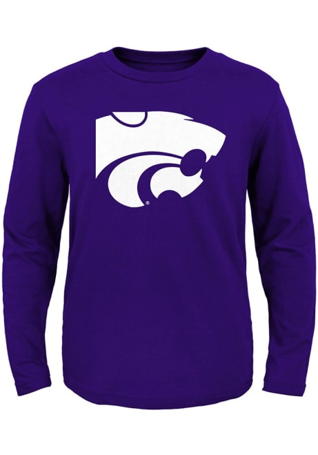 Toddler Purple K-State Wildcats Primary Logo Long Sleeve T-Shirt