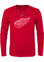 Detroit Red Wings Youth Distressed Logo T-Shirt - Red