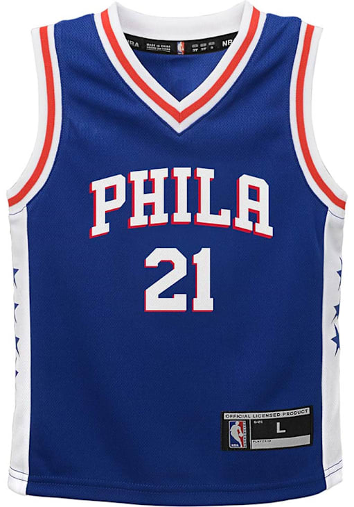 Joel Embiid  Outer Stuff Philadelphia 76ers Boys Blue Road Basketball Jersey