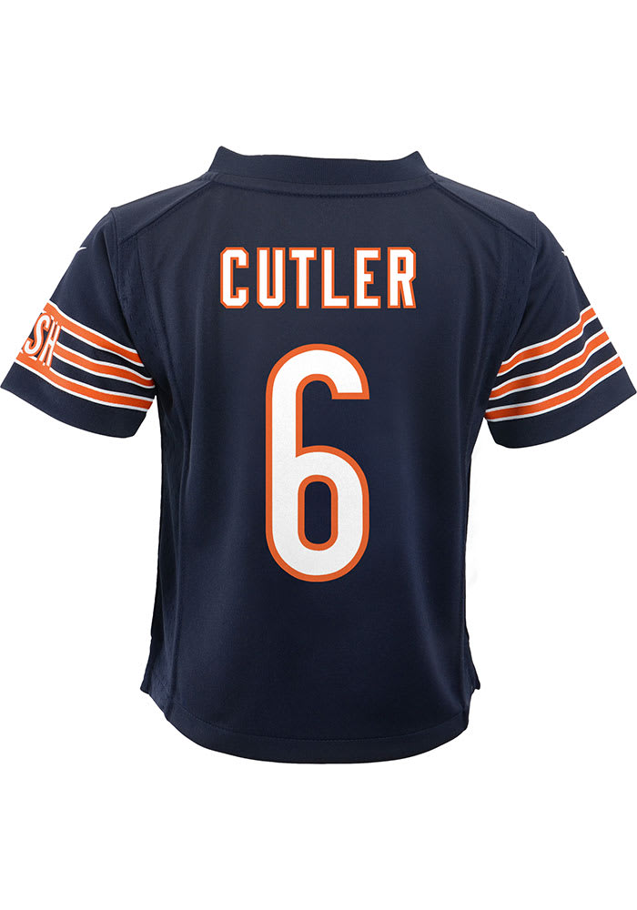 6 JAY CUTLER Chicago Bears NFL QB Orange Mint Throwback Jersey