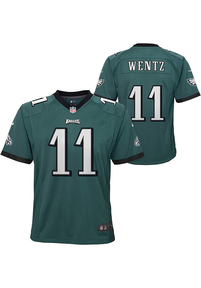 Philadelphia Eagles Carson Wentz Youth Replica Game MIDNIGHTGREEN Nike Football Jersey