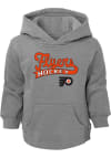 Main image for Philadelphia Flyers Toddler Grey Clean Sweep Long Sleeve Hooded Sweatshirt