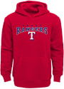 Texas Rangers Youth Fadeout Hooded Sweatshirt - Red