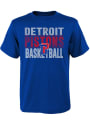 Detroit Pistons Youth Blue Trilateral T-Shirt