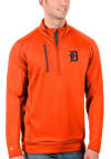 Main image for Antigua Detroit Tigers Mens Orange Generation Long Sleeve 1/4 Zip Pullover