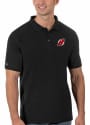 New Jersey Devils Antigua Legacy Pique Polo Shirt - Black