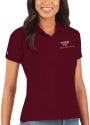 Virginia Tech Hokies Womens Antigua Legacy Pique Polo Shirt - Red