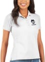 UConn Huskies Womens Antigua Legacy Pique Polo Shirt - White