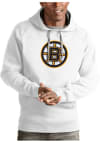 Main image for Antigua Boston Bruins Mens White Full Front Victory Long Sleeve Hoodie