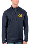 Main image for Antigua Cal Golden Bears Mens Navy Blue Generation Long Sleeve 1/4 Zip Pullover