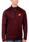 Main image for Antigua Central Michigan Chippewas Mens Red Generation Long Sleeve Qtr Zip Pullover