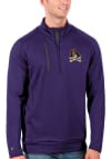 Main image for Antigua East Carolina Pirates Mens Purple Generation Long Sleeve 1/4 Zip Pullover