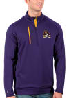 Main image for Antigua East Carolina Pirates Mens Purple Generation Long Sleeve 1/4 Zip Pullover