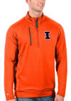 Main image for Antigua Illinois Fighting Illini Mens Orange Generation Long Sleeve 1/4 Zip Pullover