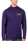 Main image for Antigua LSU Tigers Mens Purple Generation Long Sleeve 1/4 Zip Pullover