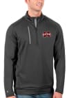 Main image for Antigua Mississippi State Bulldogs Mens Grey Generation Long Sleeve Qtr Zip Pullover