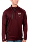 Main image for Antigua Montana Grizzlies Mens Red Generation Long Sleeve Qtr Zip Pullover