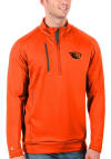 Main image for Antigua Oregon State Beavers Mens Orange Generation Long Sleeve 1/4 Zip Pullover