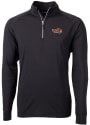 Illinois State Redbirds Cutter and Buck Adapt Eco Knit Recycled 1/4 Zip Pullover - Black