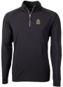 Marshall Thundering Herd Cutter and Buck Adapt Eco Knit Recycled 1/4 Zip Pullover - Black