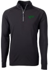 Main image for Cutter and Buck North Texas Mean Green Mens Black Adapt Eco Knit Recycled Big and Tall 1/4 Zip P..