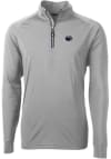 Main image for Mens Penn State Nittany Lions Grey Cutter and Buck Adapt Eco Knit Recycled Qtr Zip