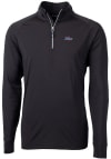 Main image for Cutter and Buck Tulsa Golden Hurricane Mens Black Adapt Eco Knit Recycled Big and Tall 1/4 Zip P..