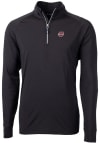 Main image for Cutter and Buck Massachusetts Minutemen Mens Black Adapt Eco Knit Recycled Big and Tall 1/4 Zip ..