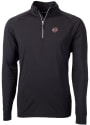 Massachusetts Minutemen Cutter and Buck Adapt Eco Knit Recycled 1/4 Zip Pullover - Black