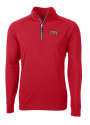 UNLV Runnin Rebels Cutter and Buck Adapt Eco Knit Recycled 1/4 Zip Pullover - Red