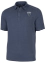 Howard Bison Cutter and Buck Advantage Tri-Blend Jersey Polos Shirt - Navy Blue