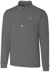 Main image for Cutter and Buck Chicago Cubs Mens Grey Traverse Big and Tall 1/4 Zip Pullover