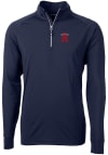 Main image for Cutter and Buck Los Angeles Angels Mens Navy Blue City Connect Adapt Eco Knit Long Sleeve 1/4 Zi..