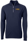 Main image for Cutter and Buck Milwaukee Brewers Mens Navy Blue City Connect Adapt Eco Knit Long Sleeve 1/4 Zip..