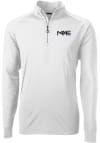 Main image for Cutter and Buck Milwaukee Brewers Mens White City Connect Adapt Eco Knit Long Sleeve 1/4 Zip Pul..