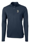 Main image for Cutter and Buck Boston Red Sox Mens Navy Blue City Connect Virtue Eco Pique Long Sleeve 1/4 Zip ..