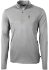 Main image for Cutter and Buck Boston Red Sox Mens Grey City Connect Virtue Eco Pique Long Sleeve 1/4 Zip Pullo..
