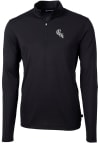 Main image for Cutter and Buck Chicago White Sox Mens Black City Connect Virtue Eco Pique Long Sleeve 1/4 Zip P..