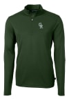 Main image for Cutter and Buck Colorado Rockies Mens Green City Connect Virtue Eco Pique Long Sleeve 1/4 Zip Pu..