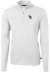Main image for Cutter and Buck Colorado Rockies Mens White City Connect Virtue Eco Pique Long Sleeve 1/4 Zip Pu..