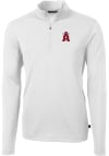Main image for Cutter and Buck Los Angeles Angels Mens White City Connect Virtue Eco Pique Long Sleeve 1/4 Zip ..