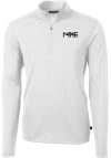 Main image for Cutter and Buck Milwaukee Brewers Mens White City Connect Virtue Eco Pique Long Sleeve 1/4 Zip P..