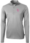Main image for Cutter and Buck San Diego Padres Mens Grey City Connect Virtue Eco Pique Long Sleeve 1/4 Zip Pul..