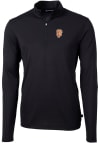 Main image for Cutter and Buck San Francisco Giants Mens Black City Connect Virtue Eco Pique Long Sleeve 1/4 Zi..