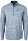 Main image for Cutter and Buck Boston Red Sox Mens Light Blue City Connect Virtue Eco Pique Long Sleeve 1/4 Zip..