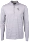 Main image for Cutter and Buck Chicago White Sox Mens Grey City Connect Virtue Eco Pique Long Sleeve 1/4 Zip Pu..