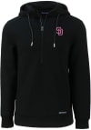 Main image for Cutter and Buck San Diego Padres Mens Black City Connect Roam Long Sleeve Hoodie