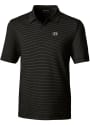 Jackson State Tigers Cutter and Buck Forge Pencil Stripe Polos Shirt - Black