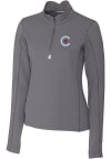 Main image for Cutter and Buck Chicago Cubs Womens Grey City Connect Traverse 1/4 Zip Pullover