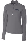Main image for Cutter and Buck Milwaukee Brewers Womens Grey City Connect Traverse 1/4 Zip Pullover